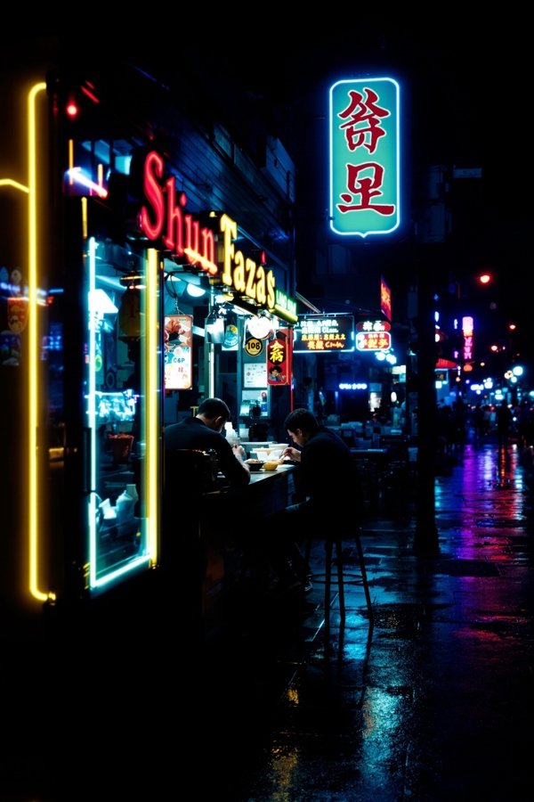 深夜外卖站第五集海报，深夜独自用餐的常客背影